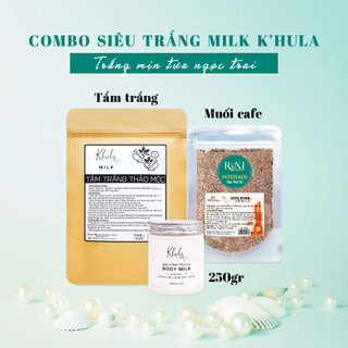 [COMBO SIÊU TRẮNG] Kem body trắng da Body Milk ko bết rít 300g & Tắm trắng thảo mộc dòng tắm trắng body cao cấp