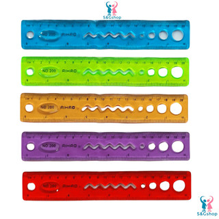 Thước dẻo màu học sinh 20cm loại dày Aihao