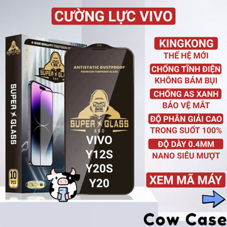Kính cường lực Vivo Y12s, Y20, Y20S (v2026) Kingkong full màn | Miếng dán bảo vệ màn hình cho Vi vo Cowcase