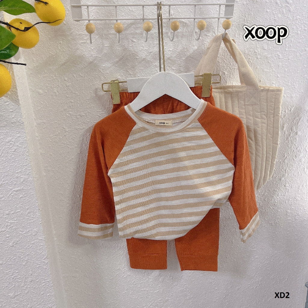 Bộ dài tay XOOP cotton xược giáp lăng cho bé trai bé gái  XD2,Đồ bộ thời trang quần áo trẻ em Shop Phúc Yến