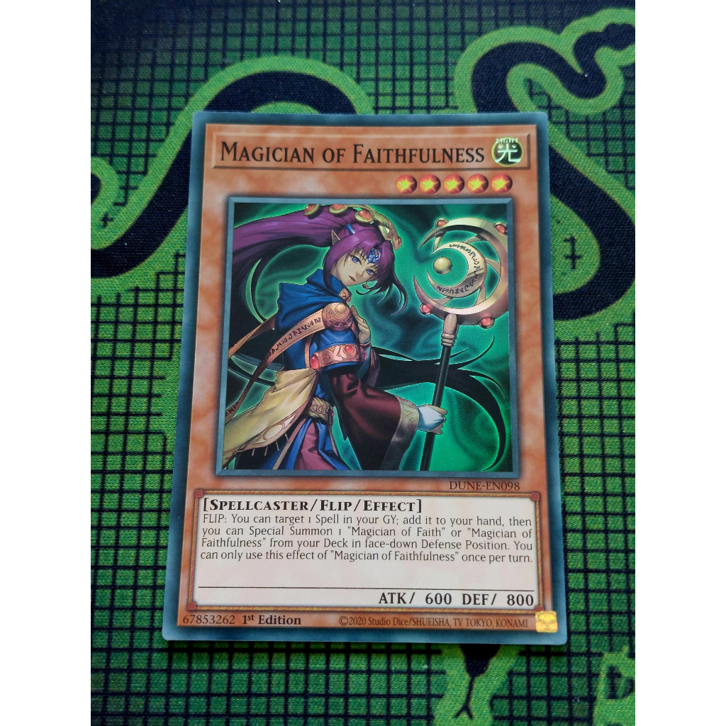 Thẻ Bài Yugioh Monster Magician of Faithfulness - DUNE-EN098 - Super