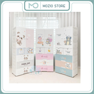 Tủ 5 tầng hoạt hình holla hl-09189, tủ đựng quần áo, đồ dùng cho bé mozio