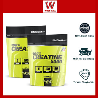100% Creatine 5000 Vitaxtrong Monohydrate 500g (Unflavored) nhập khẩu Mỹ VitaXtrong Creatine  300g-500g