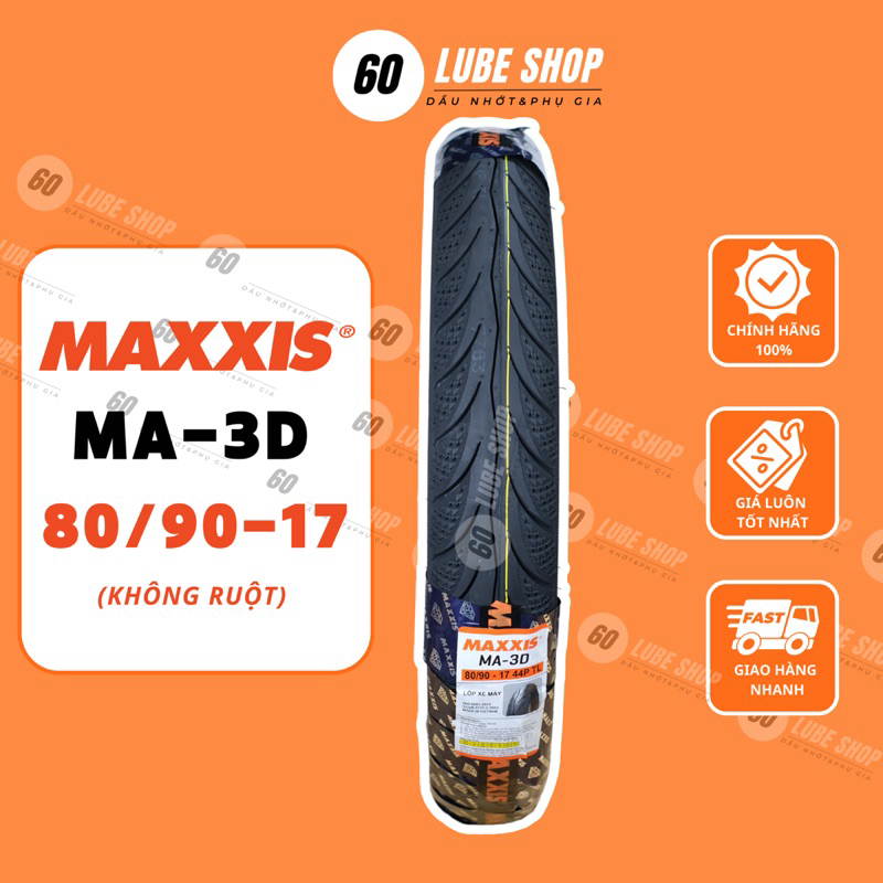 Vỏ lốp xe máy Maxxis MA-3D 80/90-17-17 TL Gai kim cương