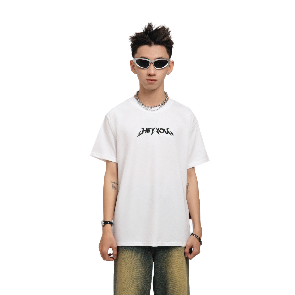 Áo thun Heyyou Metal White Tee