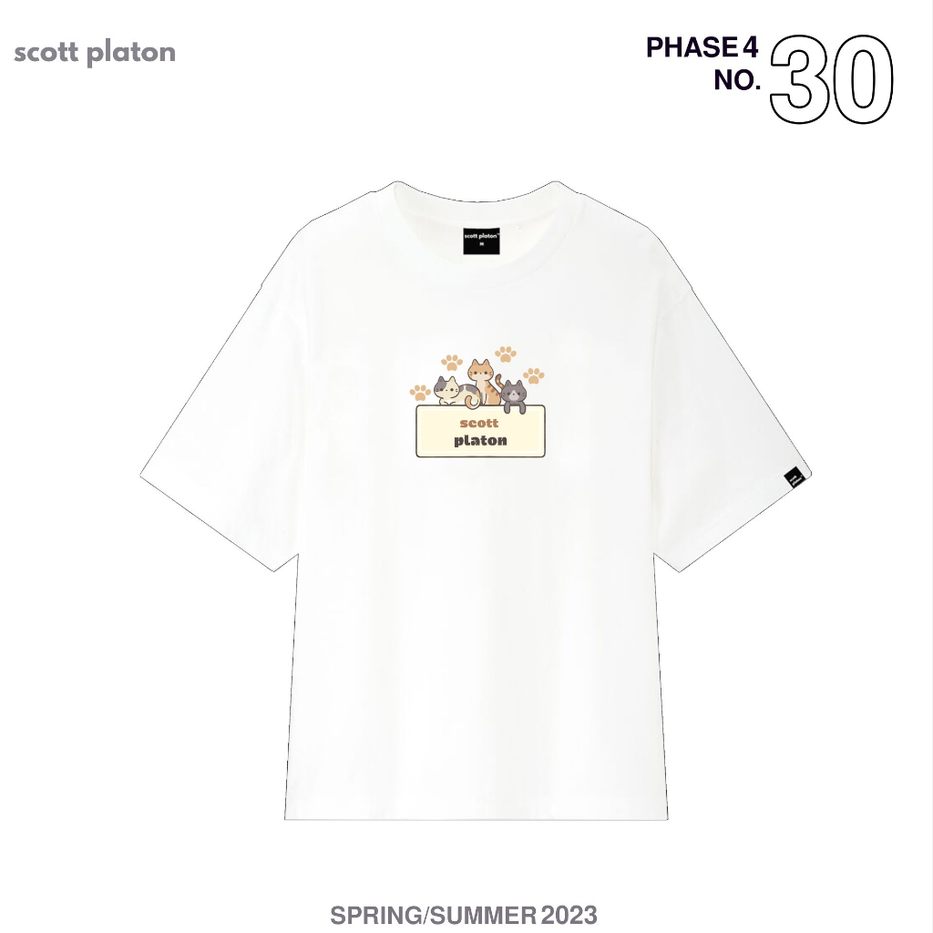 Scott Platon Áo thun Drama cat - Chất liệu cotton dày dặn đứng form