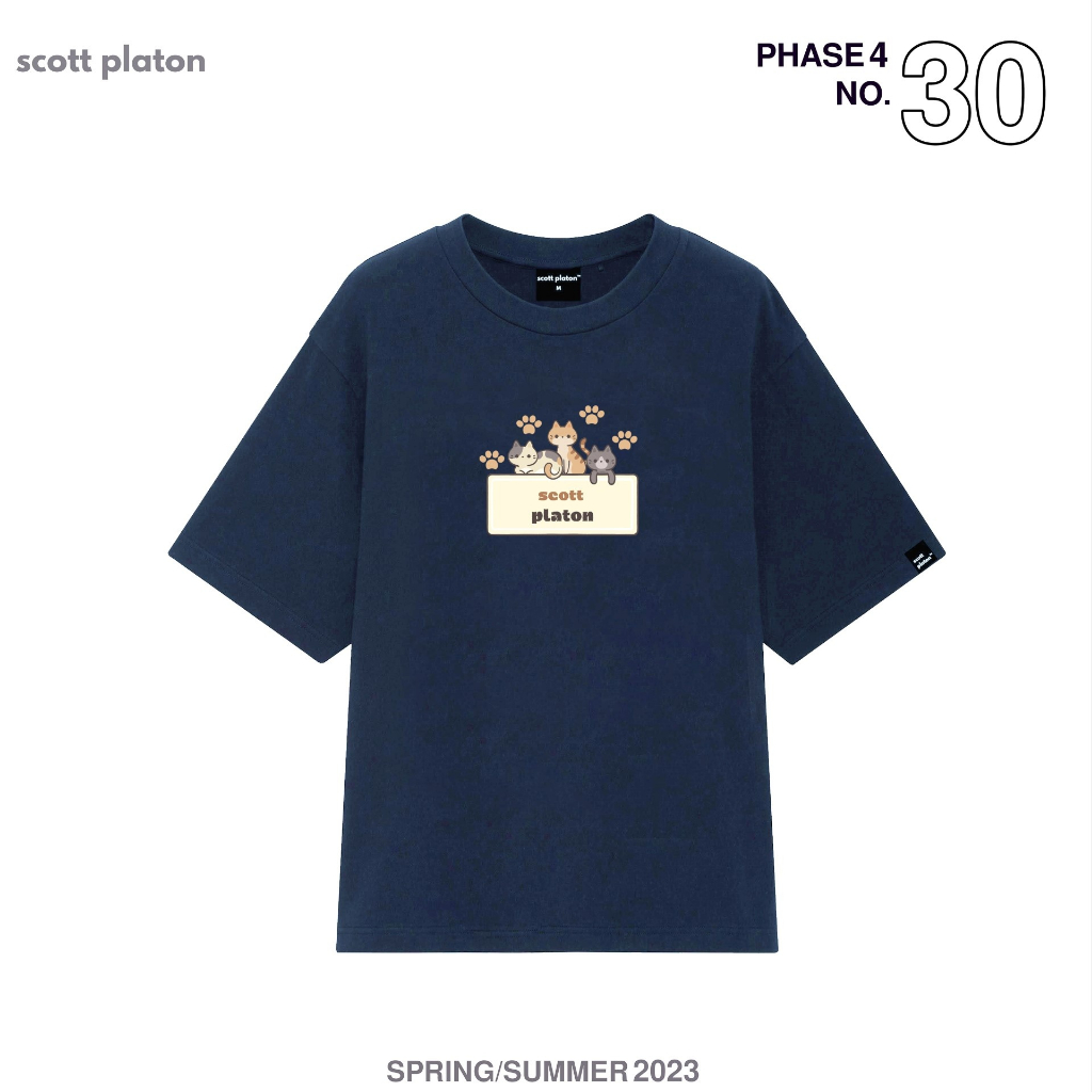 Scott Platon Áo thun Drama cat - Chất liệu cotton dày dặn đứng form