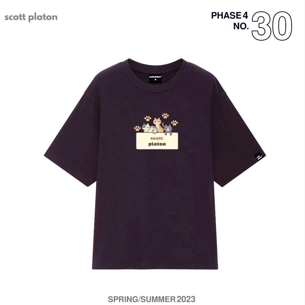 Scott Platon Áo thun Drama cat - Chất liệu cotton dày dặn đứng form