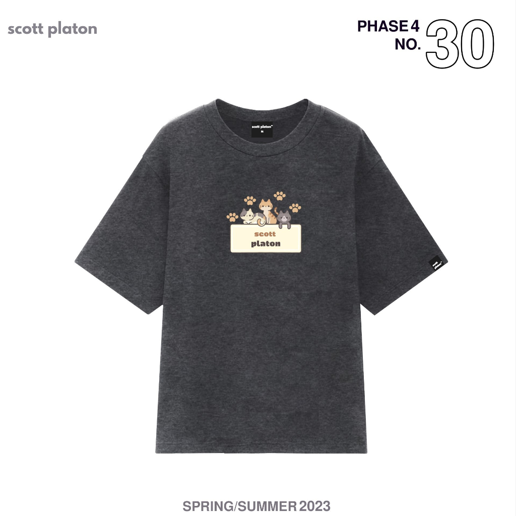 Scott Platon Áo thun Drama cat - Chất liệu cotton dày dặn đứng form