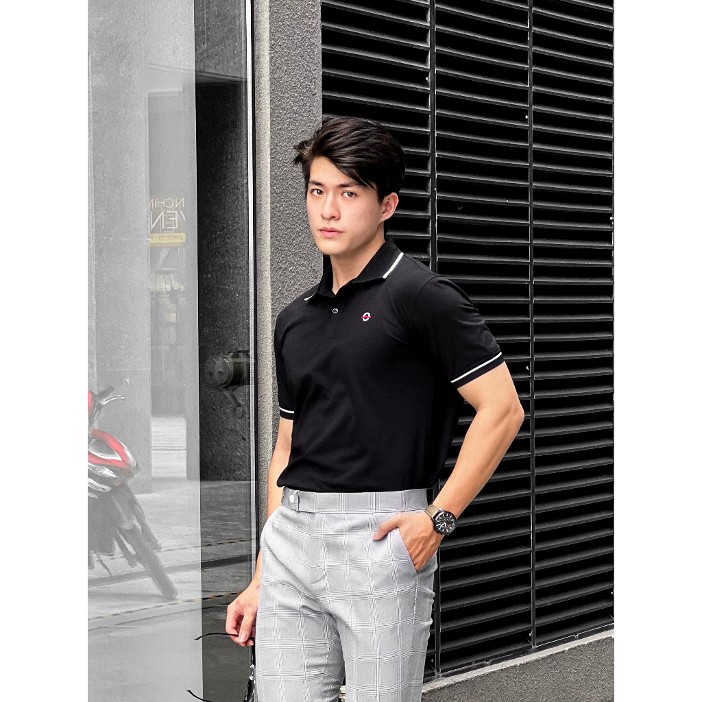 QT010-4 Quần Tây Khaki Nam DOCAS Vải Cotton Sọc Caro Xám Tăng Đơ Phom Slim Crop