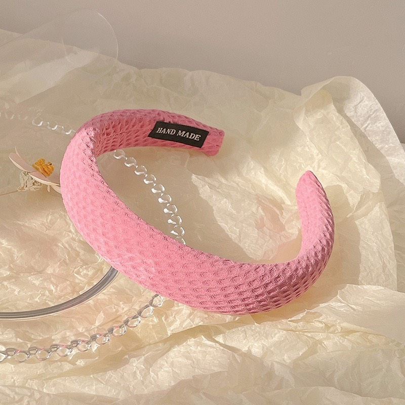 Băng Đô Cài Tóc Vải Xốp Màu Pastel Ngọt Ngào Phong Cách Hàn Quốc Dành Cho Nữ