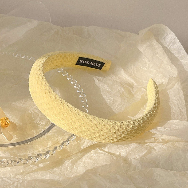 Băng Đô Cài Tóc Vải Xốp Màu Pastel Ngọt Ngào Phong Cách Hàn Quốc Dành Cho Nữ