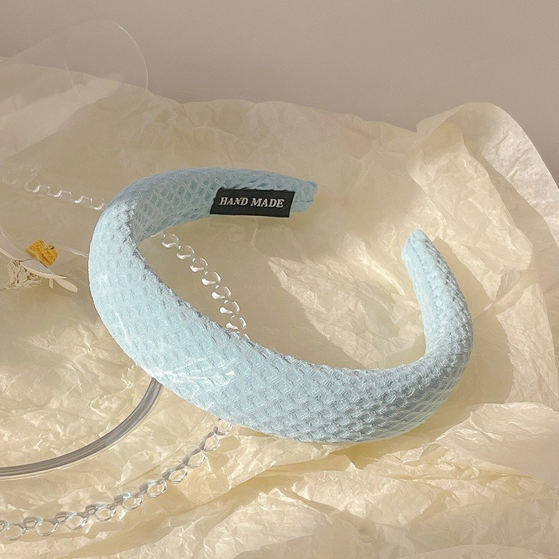 Băng Đô Cài Tóc Vải Xốp Màu Pastel Ngọt Ngào Phong Cách Hàn Quốc Dành Cho Nữ