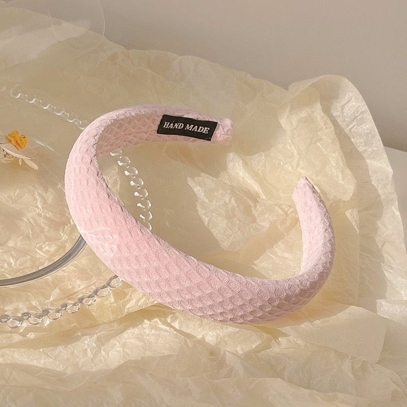 Băng Đô Cài Tóc Vải Xốp Màu Pastel Ngọt Ngào Phong Cách Hàn Quốc Dành Cho Nữ