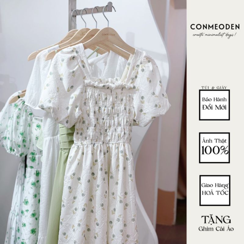 Đầm Hoa Tulip Tay Phồng CONMEODEN - LILA DRESS