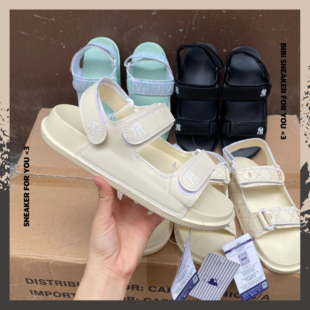 Dép MLB Sandal Nữ, Dép Xăng Đan Nữ Đế Bằng Đi Học Đi Chơi Siêu Êm Bền Đẹp Hot Trend - GiayMaxRe.Store