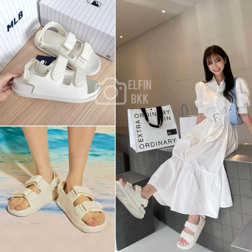 Dép MLB Sandal Nữ, Dép Xăng Đan Nữ Đế Bằng Đi Học Đi Chơi Siêu Êm Bền Đẹp Hot Trend - GiayMaxRe.Store