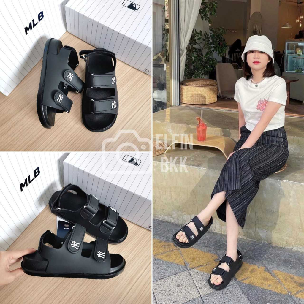 Dép MLB Sandal Nữ, Dép Xăng Đan Nữ Đế Bằng Đi Học Đi Chơi Siêu Êm Bền Đẹp Hot Trend - GiayMaxRe.Store