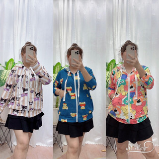 ÁO KHOÁC BIGSIZE Nữ 68-95kg( Áo khoác hoạt hình )