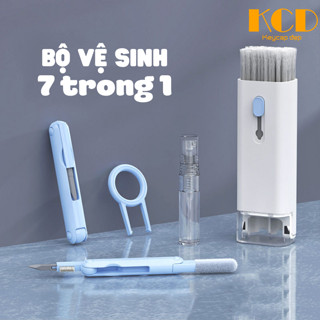 Bộ vệ sinh đa năng 7 trong 1, dùng cho vệ sinh laptop, bàn phím, tai nghe, điện thoại,.....