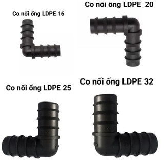 Co nối ống ldpe 16, co nối ống ldpe 20, co nối ống ldpe 25, co nối ống ldpe 32