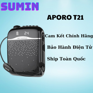 Máy trợ giảng không dây Aporo T21 UHF-2.4G, Nhập khẩu chính hãng Sumin. Bảo hành điện tử toàn quốc