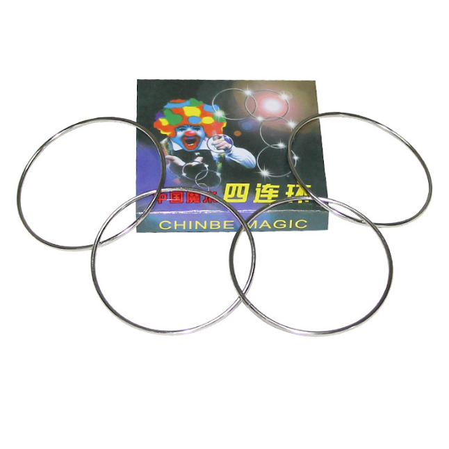 Ảo thuật 4 vòng ninja ring nhỏ vòng sắt tròn chuẩn dễ xuyên nhau không vướng