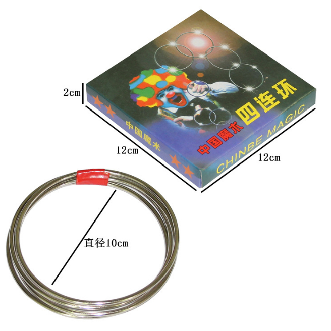 Ảo thuật 4 vòng ninja ring nhỏ vòng sắt tròn chuẩn dễ xuyên nhau không vướng