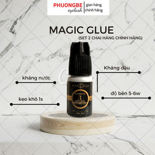 Keo nối mi không cay MAGIC Nhật siêu bền loại mẫu 2 chai