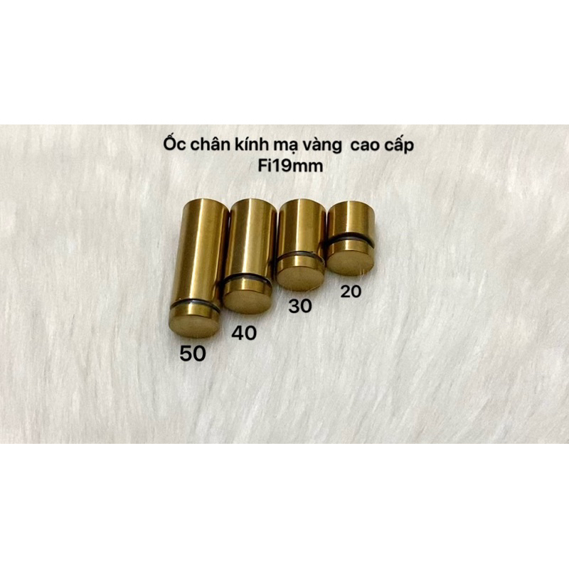 SET 4 Ốc Kính Fi 19x30 Inox mạ vàng PVD cao cấp