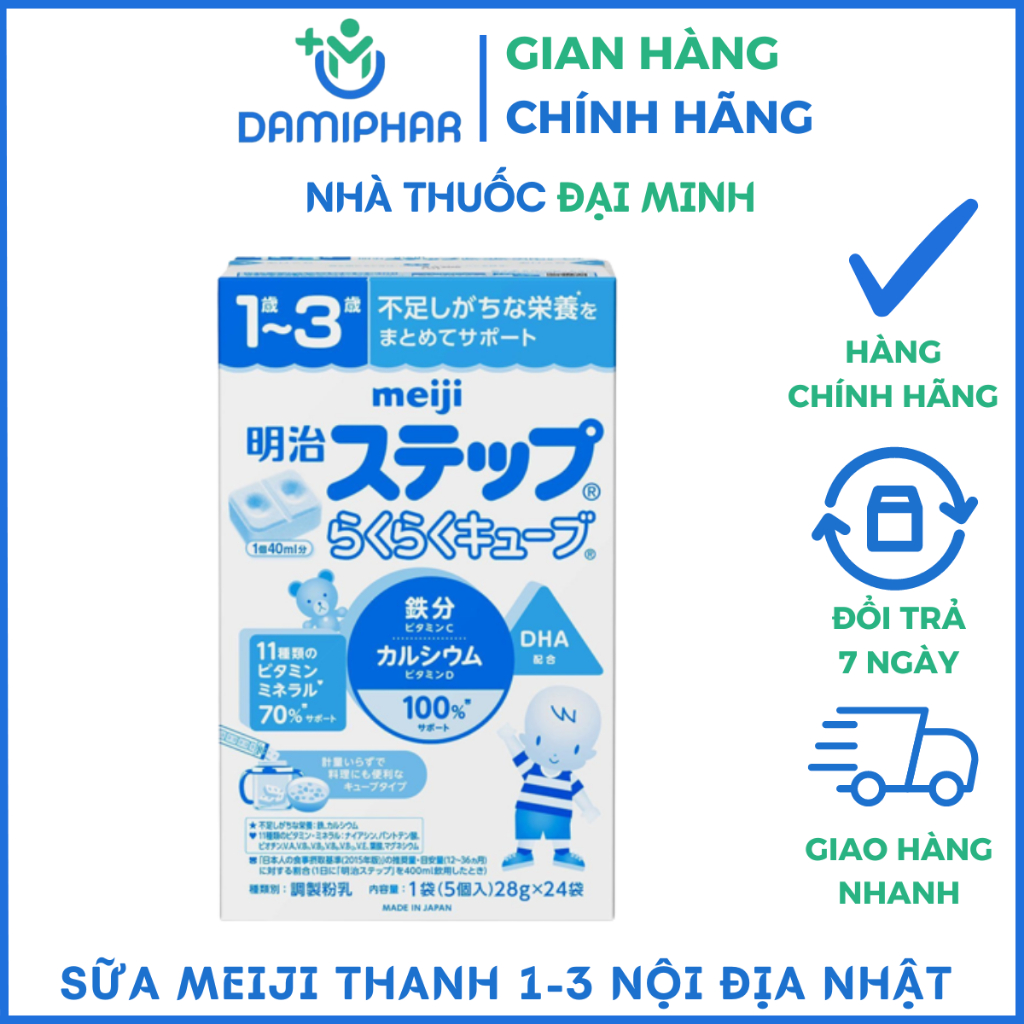 Sữa Meiji Thanh 1-3 Hộp 24 Thanh