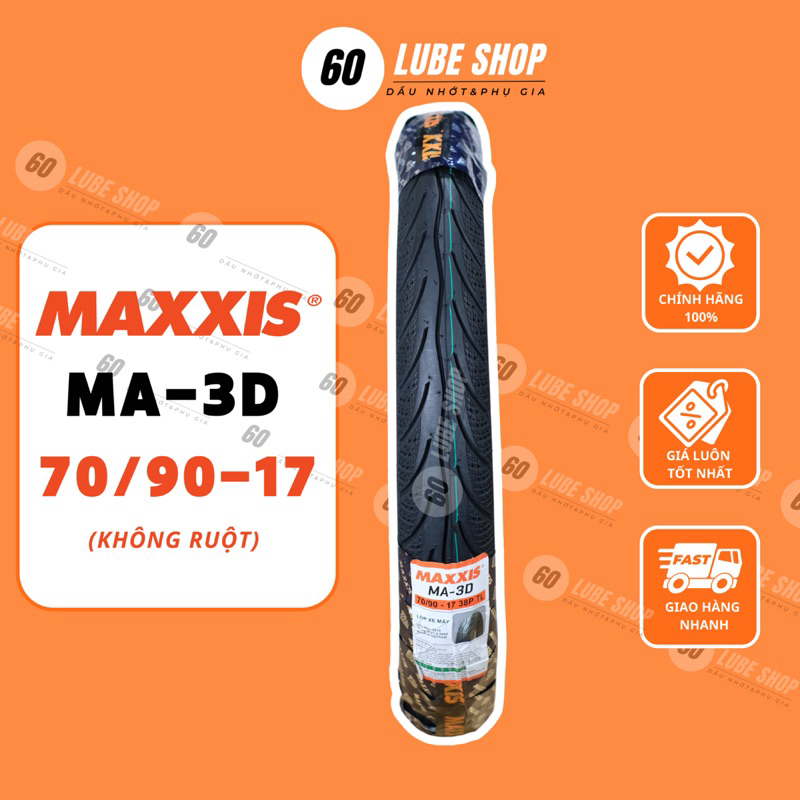Vỏ lốp xe máy MAXXIS MA-3D Gai kim cương 70/90-17-17 TL Diamond