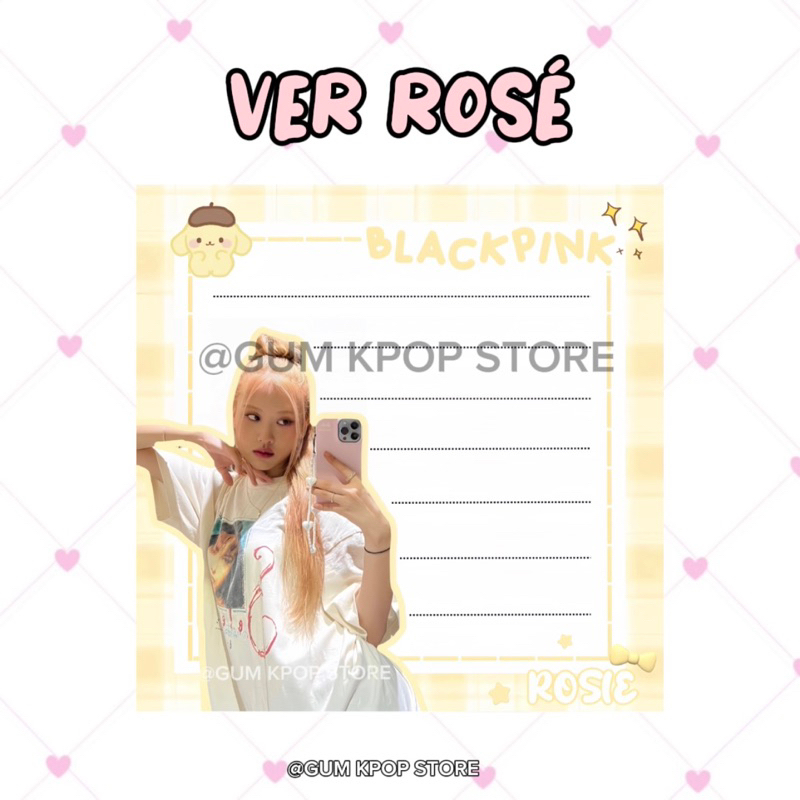 GIẤY NOTE NHÓM NHẠC BLACKPINK  - GUM KPOP STORE