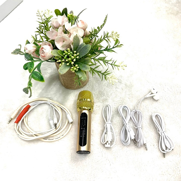 Mic C11 bản nâng cấp,kèm dây Livestream  chế song ca 2 người,ta nghe và phụ kiện