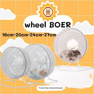 wheel trong suốt hãng BOER (hàng xịn xò) cho hamster/ sóc/ nhím/ dumbo/ rat