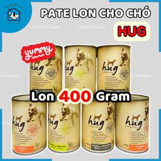 Pate HUG lon 400gr cho chó thơm ngon đủ vị