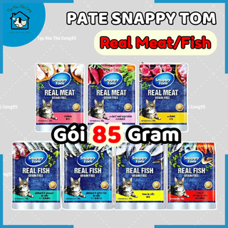 Pate snappy tom gói 85g real fish & real meat - pate cho mèo snappy tom từ thịt cá thật
