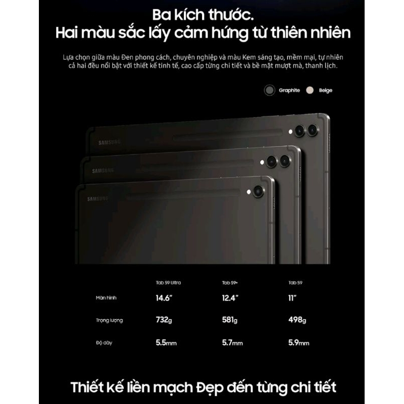 Máy tính bảng Samsung Galaxy Tab S9 Wifi / 5G - Hàng chính hãng | BigBuy360 - bigbuy360.vn