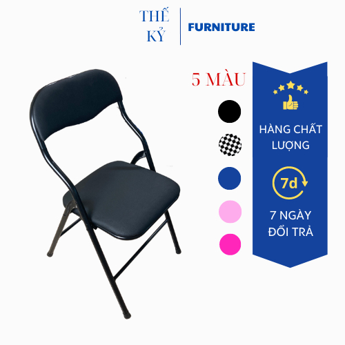 Ghế gấp gọn,sơn tĩnh điện bền chắc với lót đệm êm ái,ghế xếp gon ngồi học,làm việc văn phòng | BigBuy360 - bigbuy360.vn