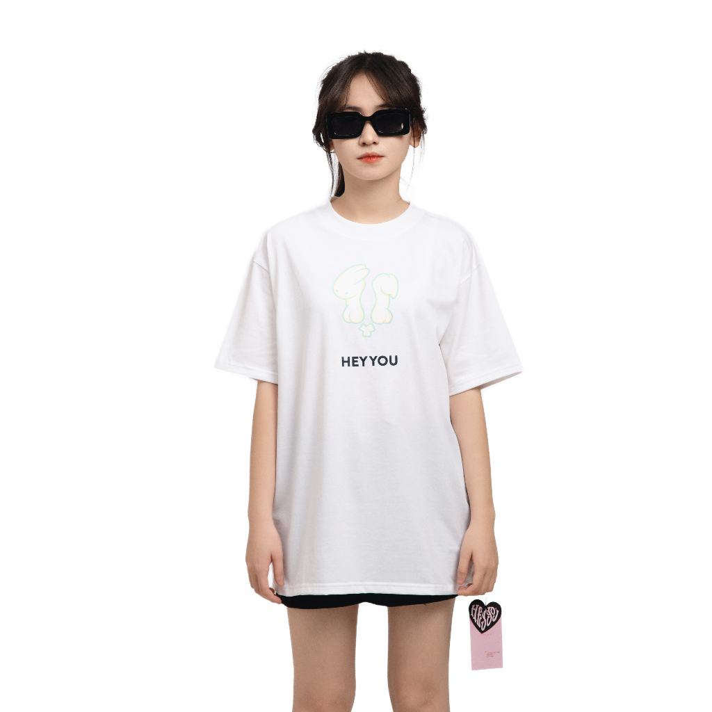 Áo thun Heyyou! Logo Version Bunny White