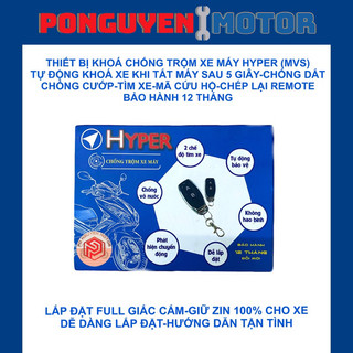 BỘ KHÓA CHỐNG TRỘM XE MÁY HYPER (HYPERION VIET NAM) (GIÁ ĐÃ BAO GỒM LÀM GIẮC COS THEO TỪNG LOẠI XE)