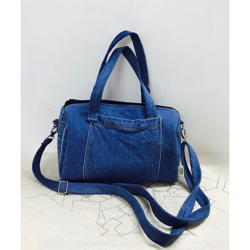 Túi trống jeans denim tái chế - XÍU.handmade