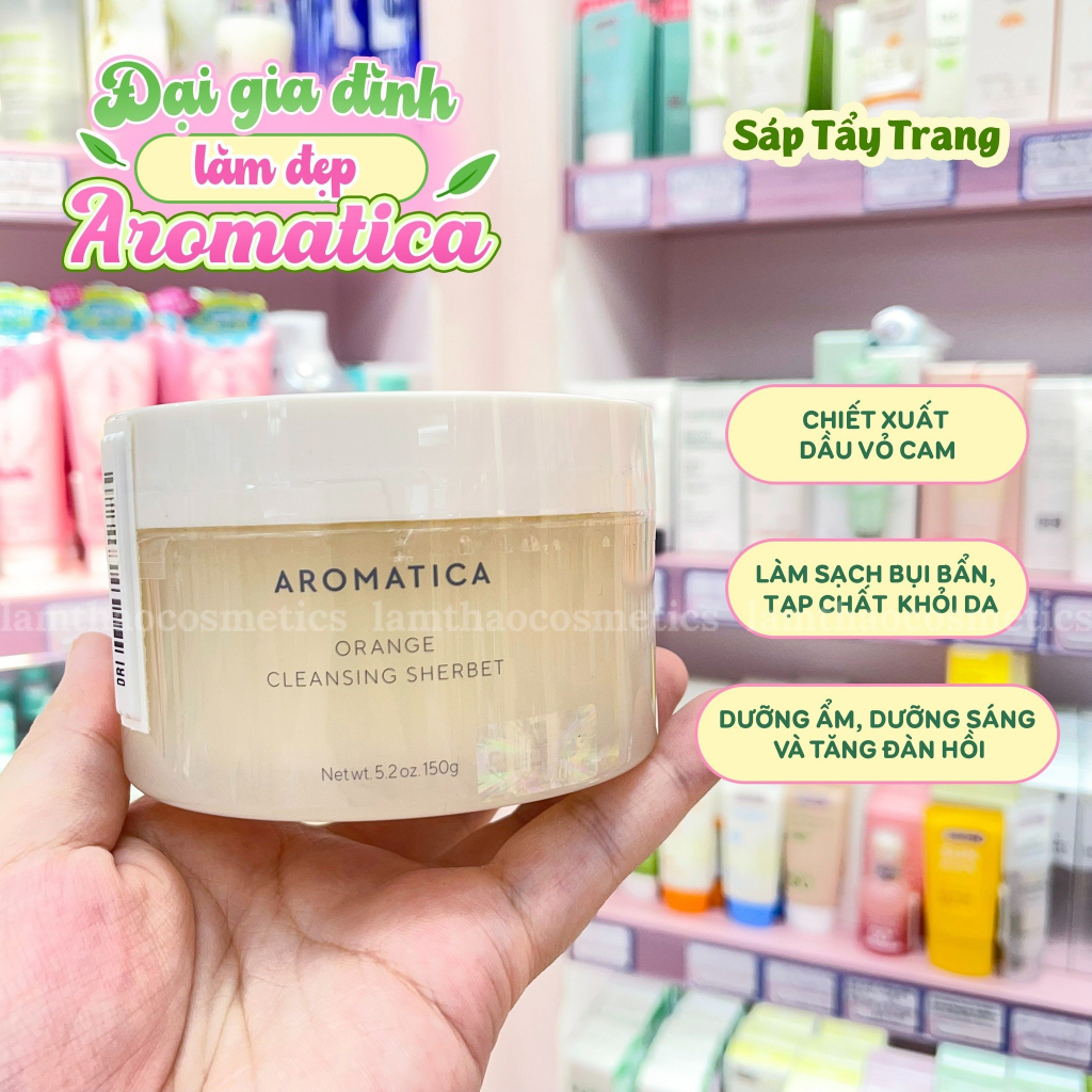 Sáp Tẩy Trang Làm Sạch, Sáng Da Aromatica Orange Cleansing Sherbet 150g