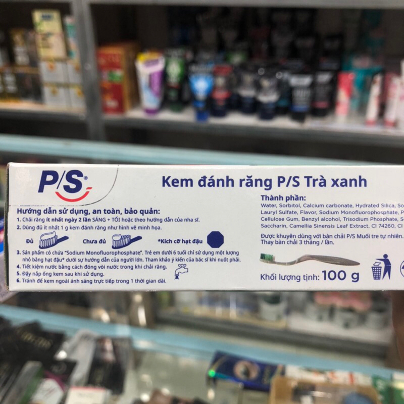 Kem Đánh Răng P/S Ngừa Sâu Răng Vượt Trội, Trà Xanh 100g