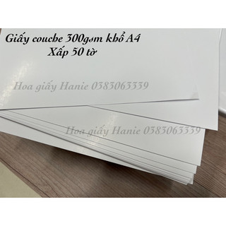 Giấy couche 300gsm mặt bóng