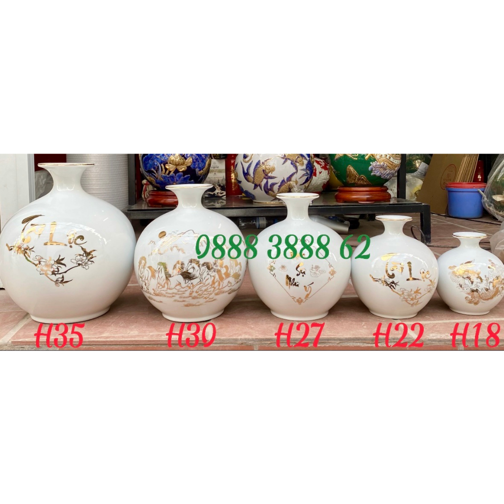 Bình Hút Lộc Mã Đáo Thành Công - Bình Tài Lộc, Bình Hút Lộc Phong Thuỷ Bát Tràng