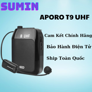 Máy trợ giảng không dây Aporo T9 UHF (Tặng củ sạc) có Bluetooth Hàng chính hãng