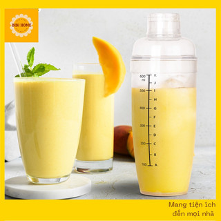 Bình pha chế cocktail dung tích đa dạng chất liệu nhựa cao cấp, bình lắc shaker pha chế đồ uống tiện ích
