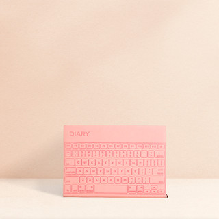 LINOTE Sổ tay ghi chép A5 DIARY bìa da PU bàn phím keyboard dập chìm cao cấp, dòng kẻ ngang