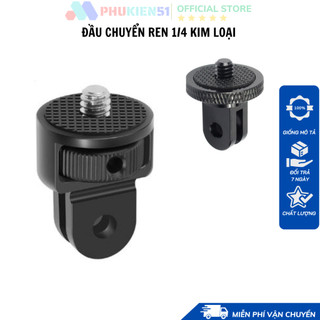 Mount CNC hợp kim chuyển 1 4 sang mount GoPro Hero Insta360 màu đen hợp kim chắc chắn